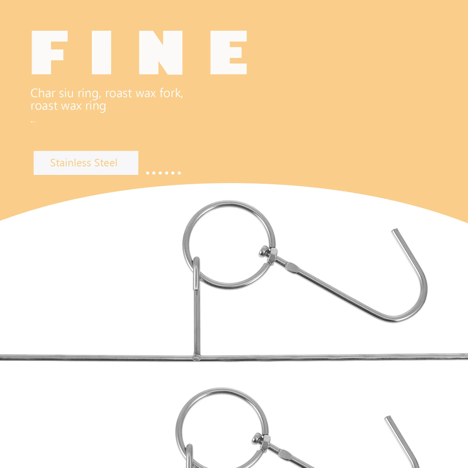 

2 шт. кольца Char, высококачественные крючки для жареного ягненка из нержавеющей стали, износостойкие инструменты для обработки мяса, крючки для жарки