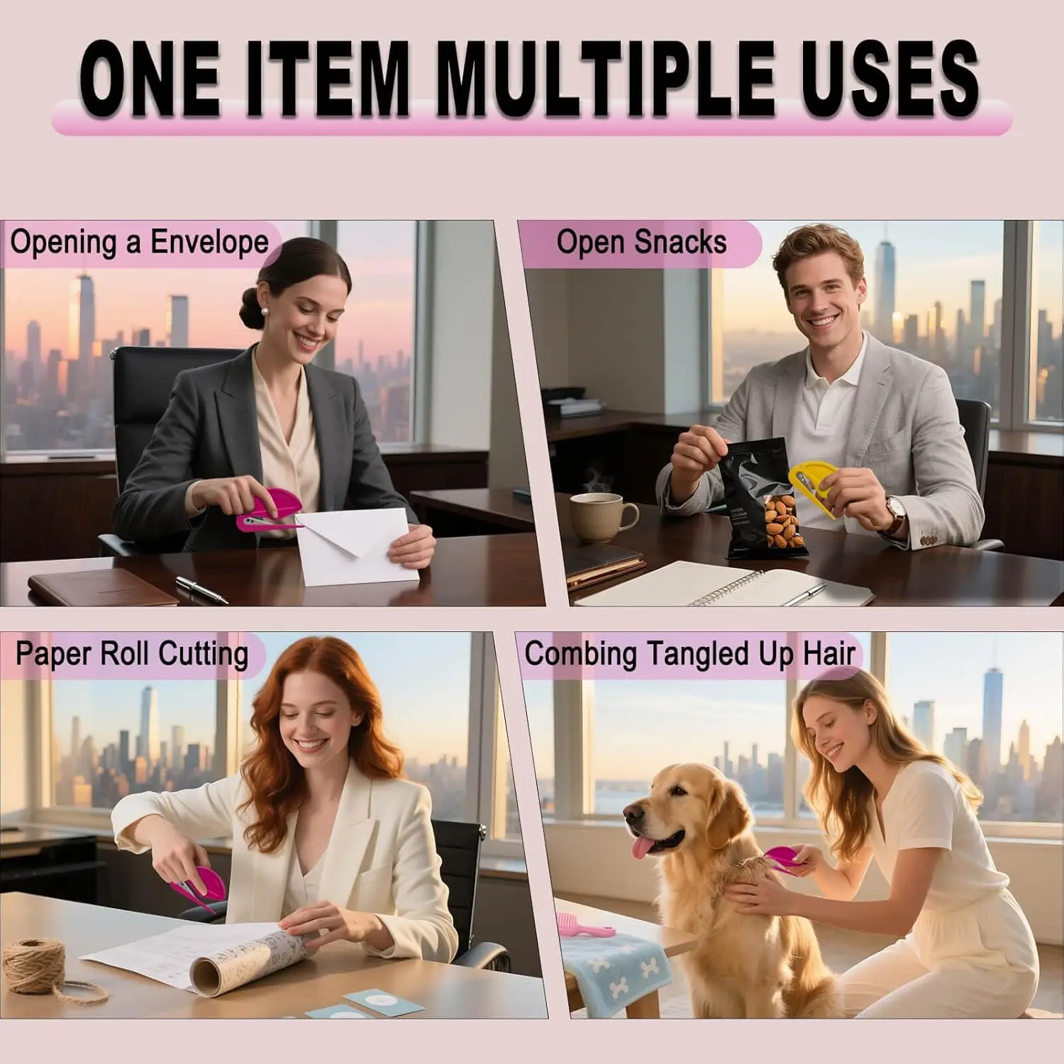 المهنية الحيوانات الأليفة Dematting مشط وفك تشابك للقطط الكلاب الاستمالة عقدة القاطع معطف مزيل ذرف أداة مزيل الشعر