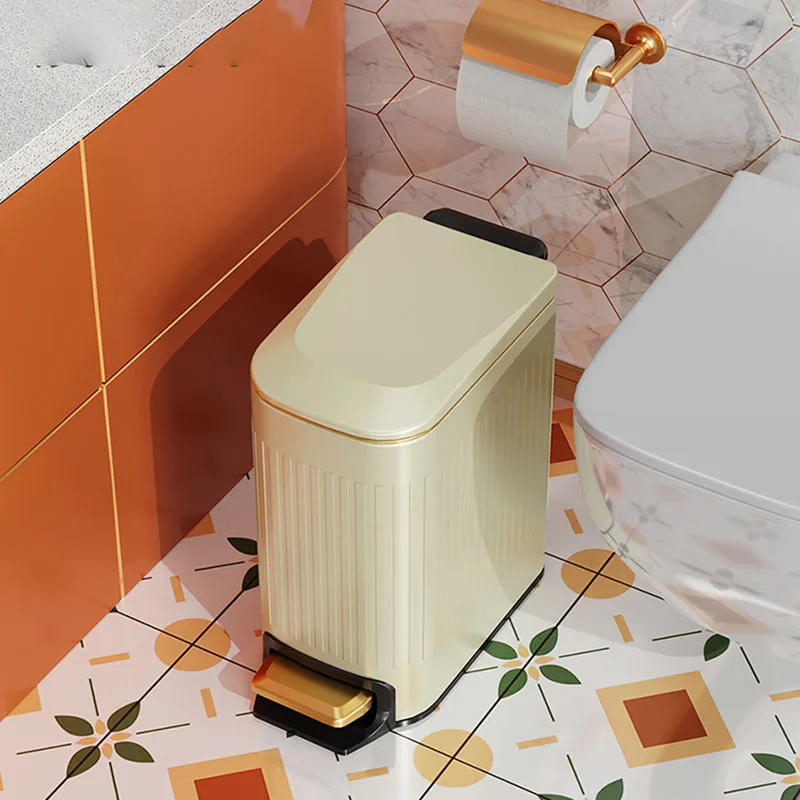 

Home Hotel Trash Can Toilette Narrow Pedal Cover Trash Can Pop Up Eco Portable Ferramentas De Limpeza Bathroom Accessories Sets