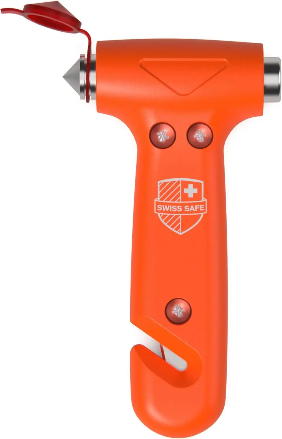 

5-in-1 Car Safety Hammer with Seatbelt Cutter - Emergency Escape Tool for Vehicles - Orange