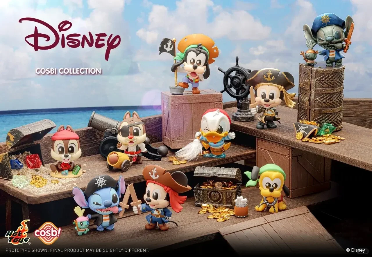 Hot Toys Disney Stitch Mickey Mouse＆Friends Pirates Series Exhibition Exclusive Collectible Figurine Cosbi Desktop Ornament Gift