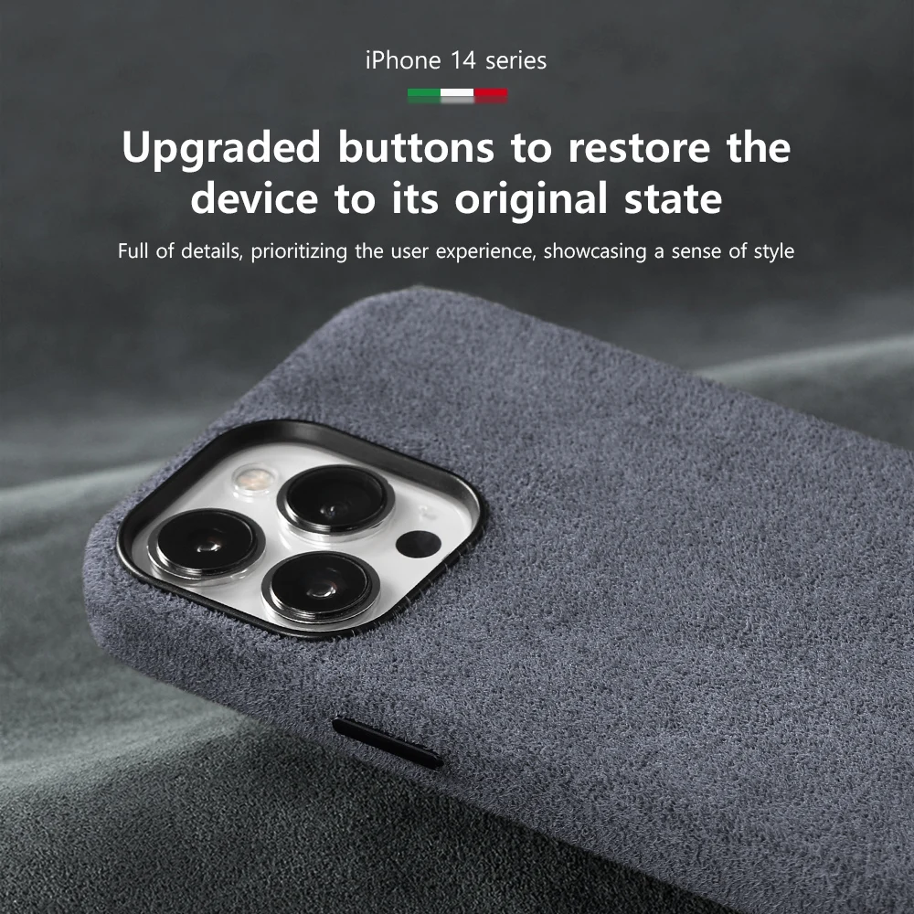 LANGSIDI Phone Case for iPhone 14 13 Pro Max 13pro 13mini Brand Luxury Fabric shockproof protective for Magsafe Cover