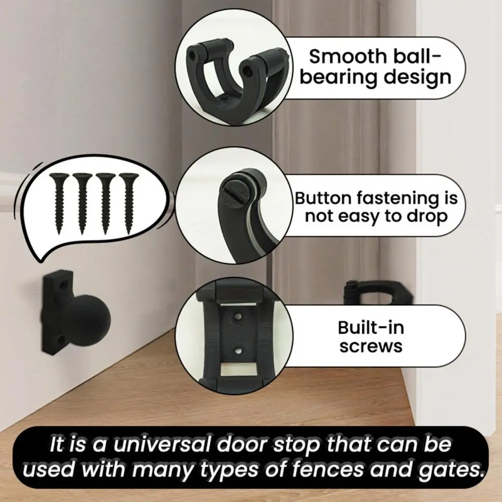

Easy Installation Door Stop Heavy Duty Door Stopper Heavy Duty Rolling Ball Door Stopper Wall Protector for Home Office Bedroom