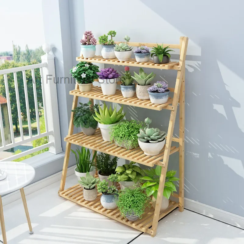 2/3/4 Tier Plant Stand Indoor Bamboo Flowerpot Shelf Outdoor Multi-Functional Display Shelf Storage Rack Garden Furniture Sets