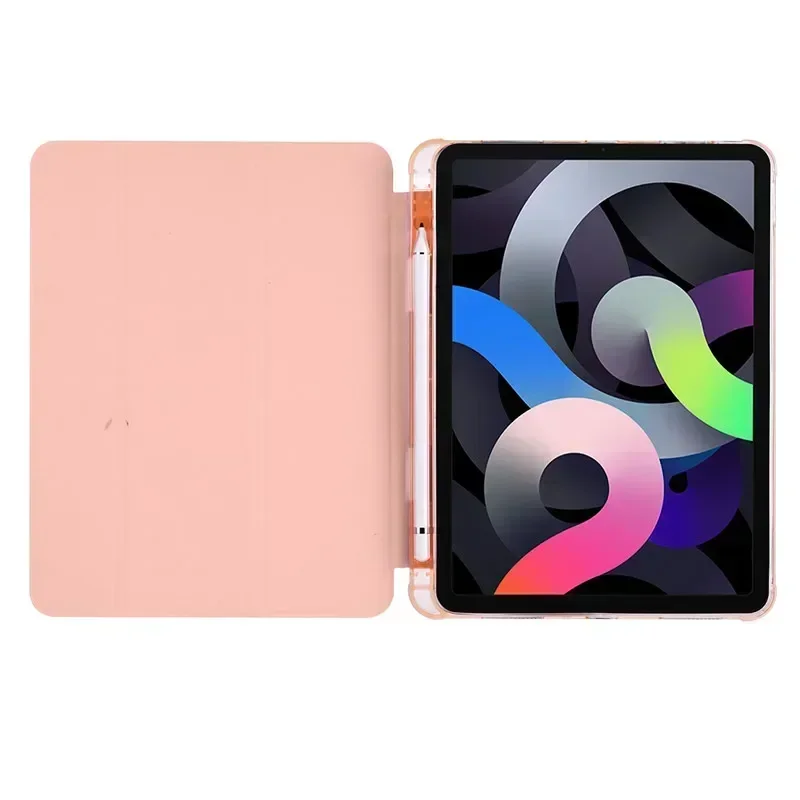 For iPad Air 11 2024 Case with Pen Holder Trifold TPU Back Stand Tablet Coque For iPad Air 6 6th Gen iPad Air M2 Case 11 inch image 4