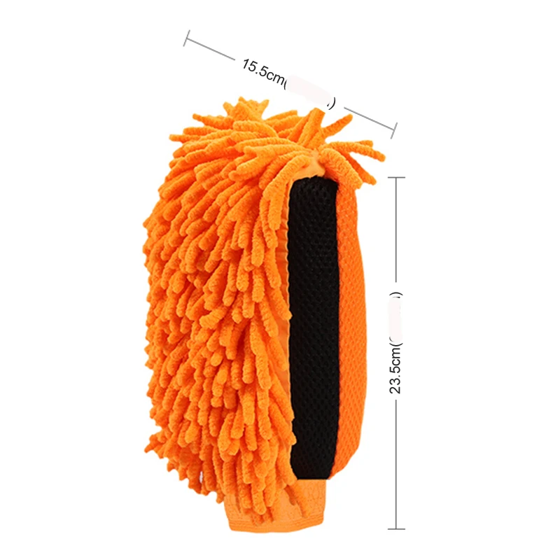Double-faced Car Wash Microfiber Chenille Gloves Thick Car Cleaning Mitt Wax Detailing Brush Glove for Car Care Accessories image 2