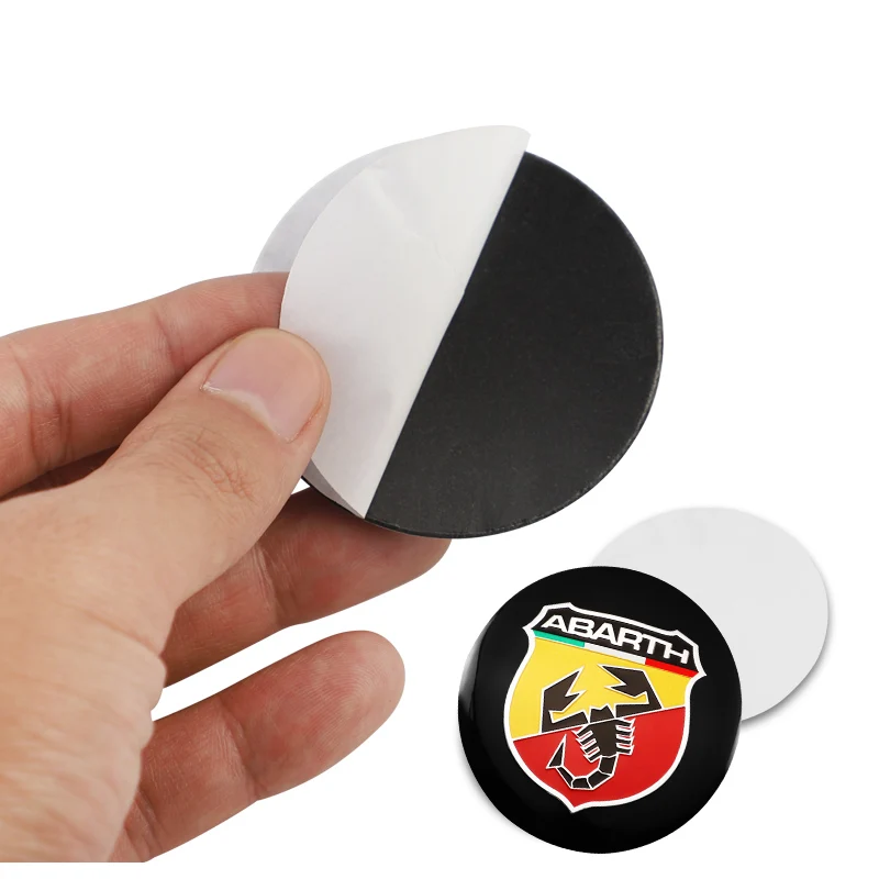4 قطعة 56 مللي متر سيارة عجلة مركز محور قبعات شعار ملصقات لشركة فيات أبارث نبض الباندا تيبو سترادا موبي دوبلو فريمونت تورو كوبو إيجيا #4