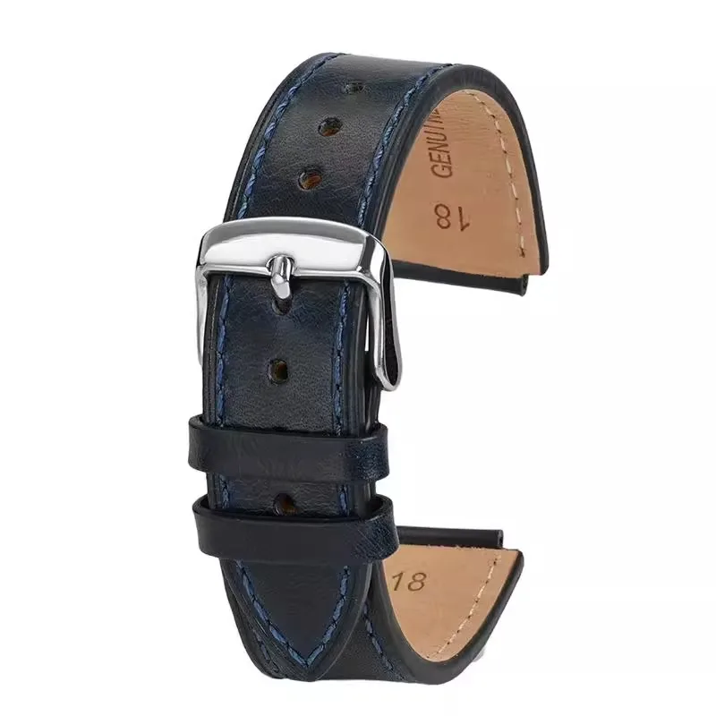 Ремешок для часов из натуральной кожи в стиле ретро для Casio AE1200 AE1300 A158W/A168 W-216H, винтажный ремешок для часов с выпуклым ртом, мужской браслет 18 мм