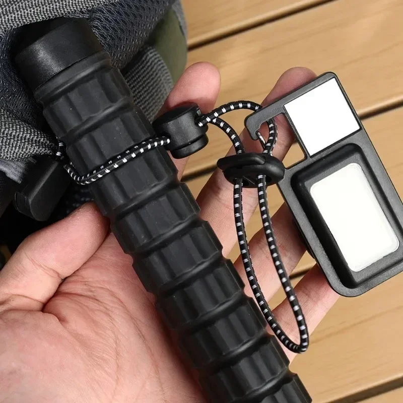 5PCS Backpack Rope Buckle Securing Fixing Hiking Stick Walking Pole Elastic Cord Multitool Hiking Accessories Camping Equipment