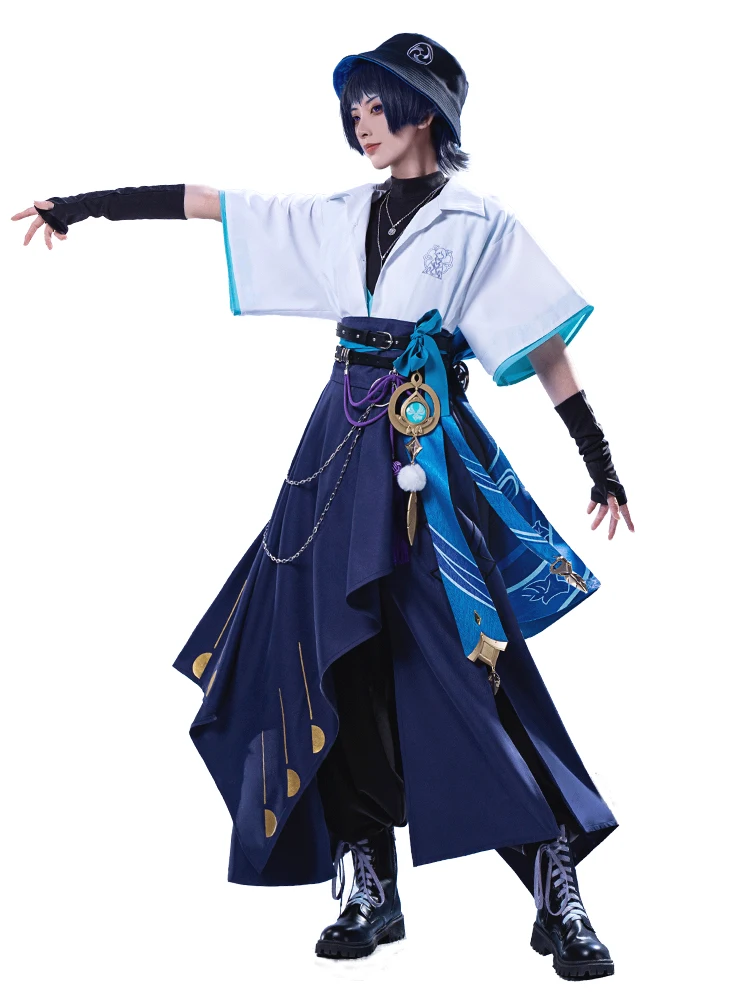 Gioco Genshin Impact Wanderer/Scaramouche Costume Cosplay Daily Fashion Uniform Activity Party gioco di ruolo abbigliamento