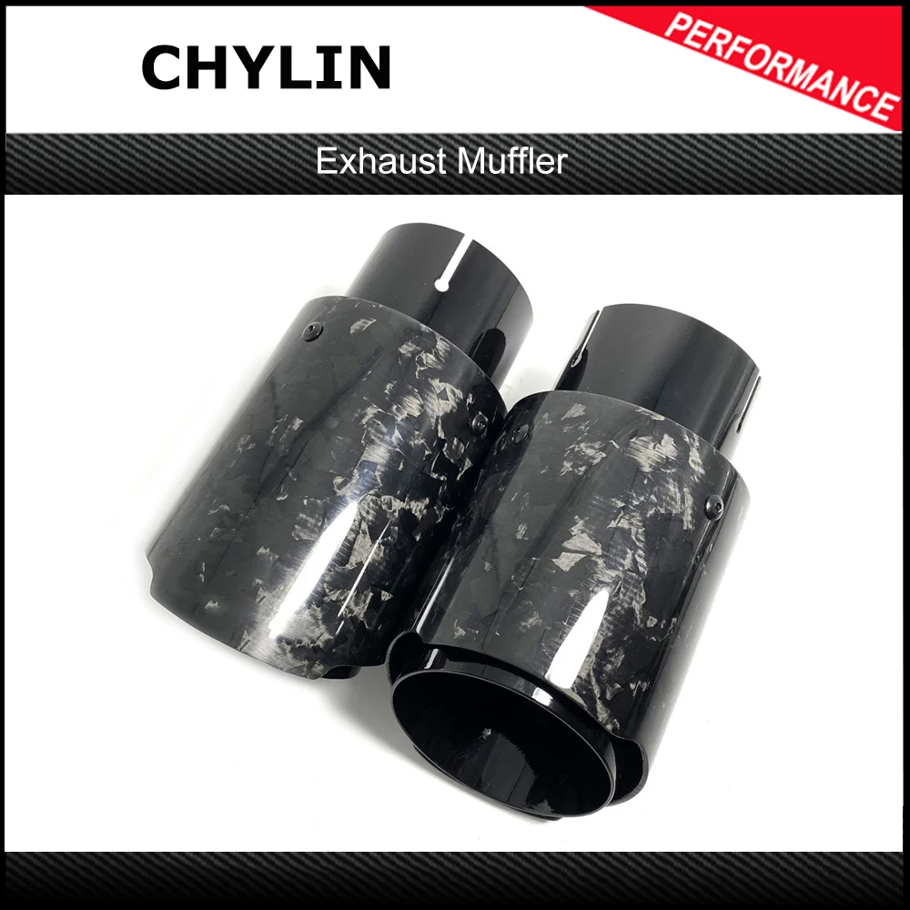 

1 PC New Car Style Forged Fiber Carbon Stainless Steel Black Muffler PIpe Glossy Exhaust Muffler Tip For E63 E90