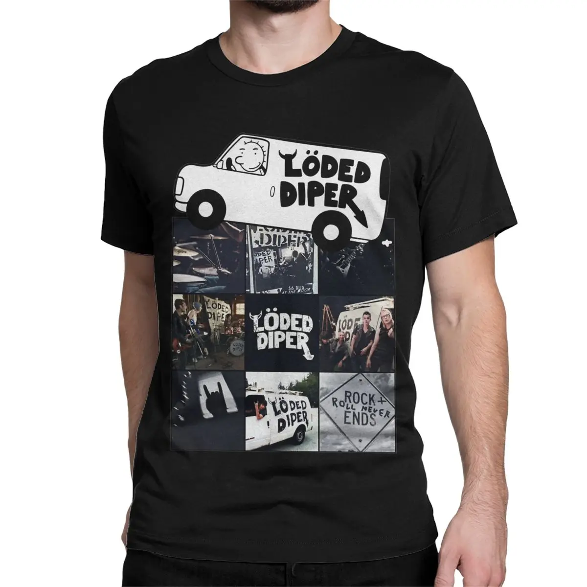 Music Band Rodrick Rules Wimpy Kid T-Shirts for Men Women Loded Diper  Pure Cotton Tees Crew Neck Short Sleeve T Shirts  Clothes