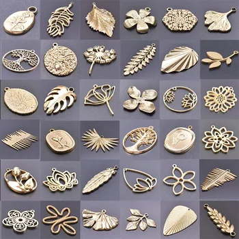 Breloques religieux en acier inoxydable, arbre de vie croisé, AMP Ginkgo, bijoux Boho Yoga, pendentif fleur OM Annie, en vrac, 5 pièces/lot