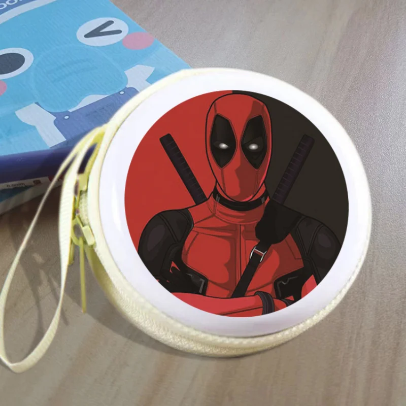 

2024 New Deadpools Coin Purse Headset Data Cable Bags Children Mini Wallet Kids Coin Storage Box Boy Girl Friends Birthday Gifts