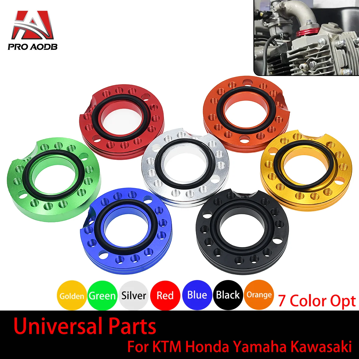 

28mm CNC Carb Adjuster Carburetor Inlet Manifold Spinner Plate Adaptor Motorcycle For ATV KTM Honda Yamaha Kawasaki Universal