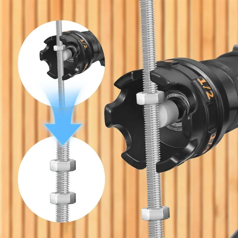 High-Hardness Universal Socket Wrench Tool Cross-Border Nut Zipper Drill Attachment, 3D Drill Nut Drill Bit