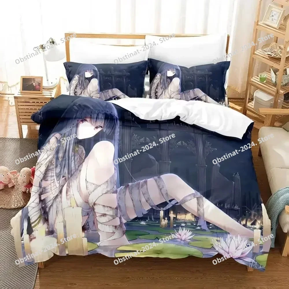

Top Anime Mummy Girls Bedding Set Printed single Comforter Quilt Bed Cover Duvet Cover Pillow Case 3 Pieces Sets Kids Adult Size