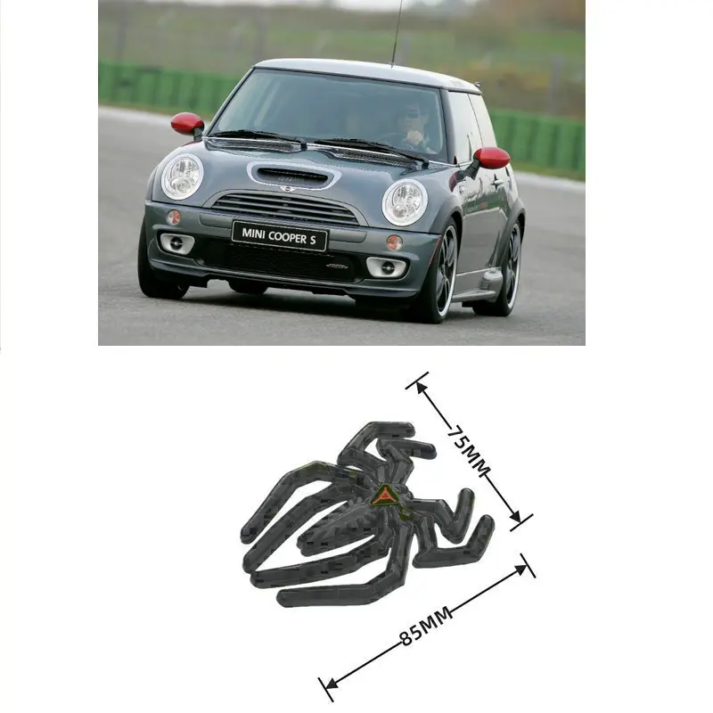 

2pc 3D Metal Black Widow Spider Logo Car Sticker For mini cooper R50 R53 R56 Clubman F55 F56 F54 Convertible Countryman