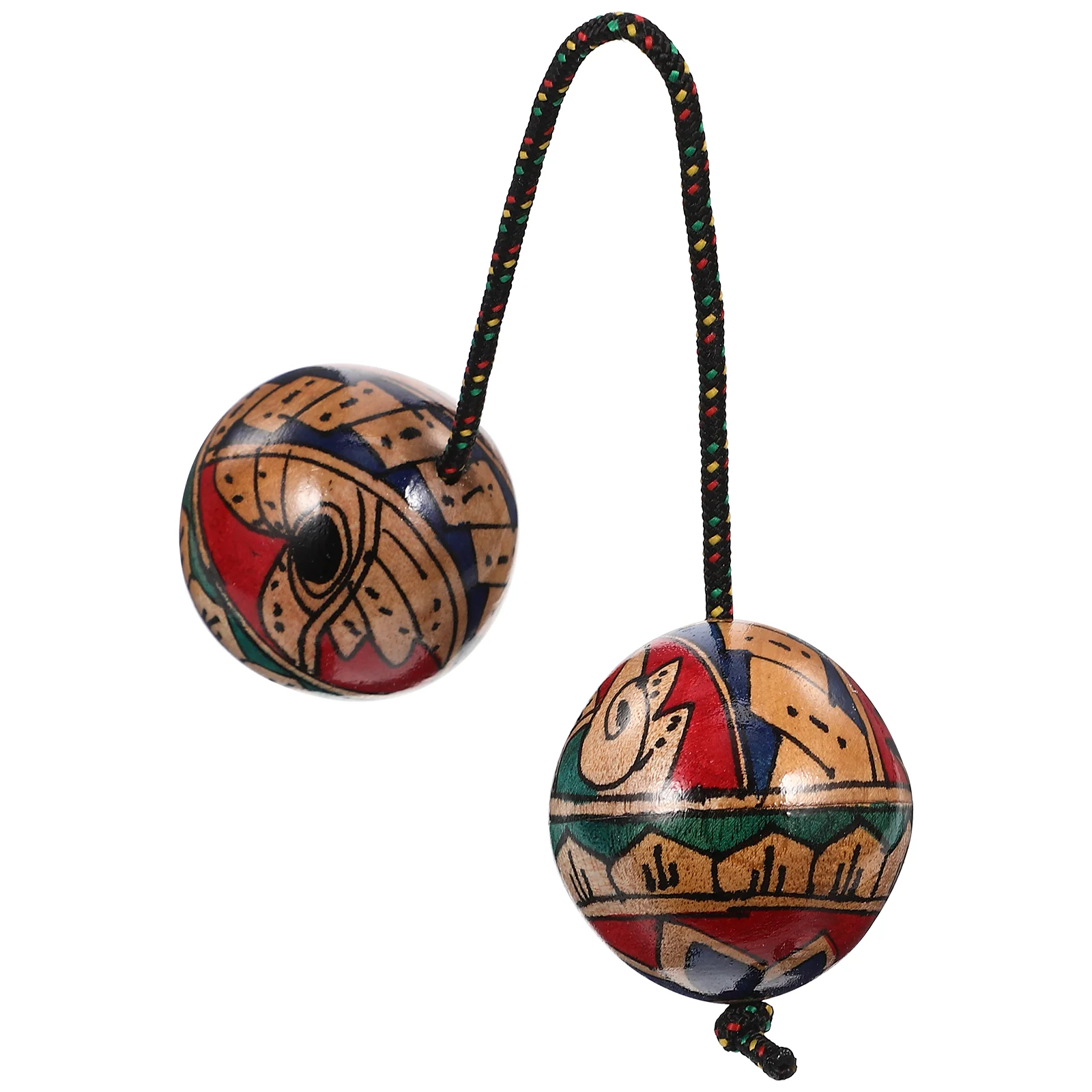 Kashaka instrumento desenhado à mão maracas brinquedo musical criança bola de ritmo pintada à mão