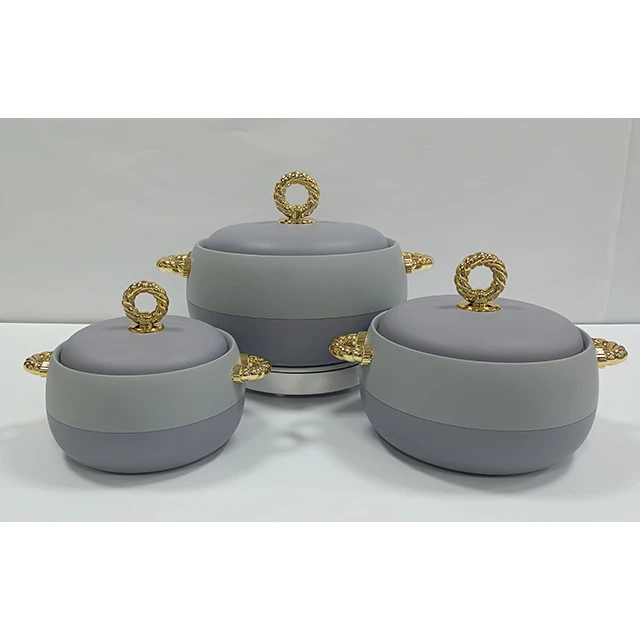 3pcs  1/2/3.5L  New Style  Stainless Steel  Double Heat Preservation  Pot  With Portable  Food Warmer