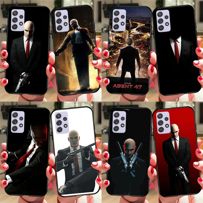 Man Hitman Agent Case For Samsung A54 A34 A24 A14 A51 A71 A12 A22 A32 A52 A72 A73 A33 A53 A13 Back Cover