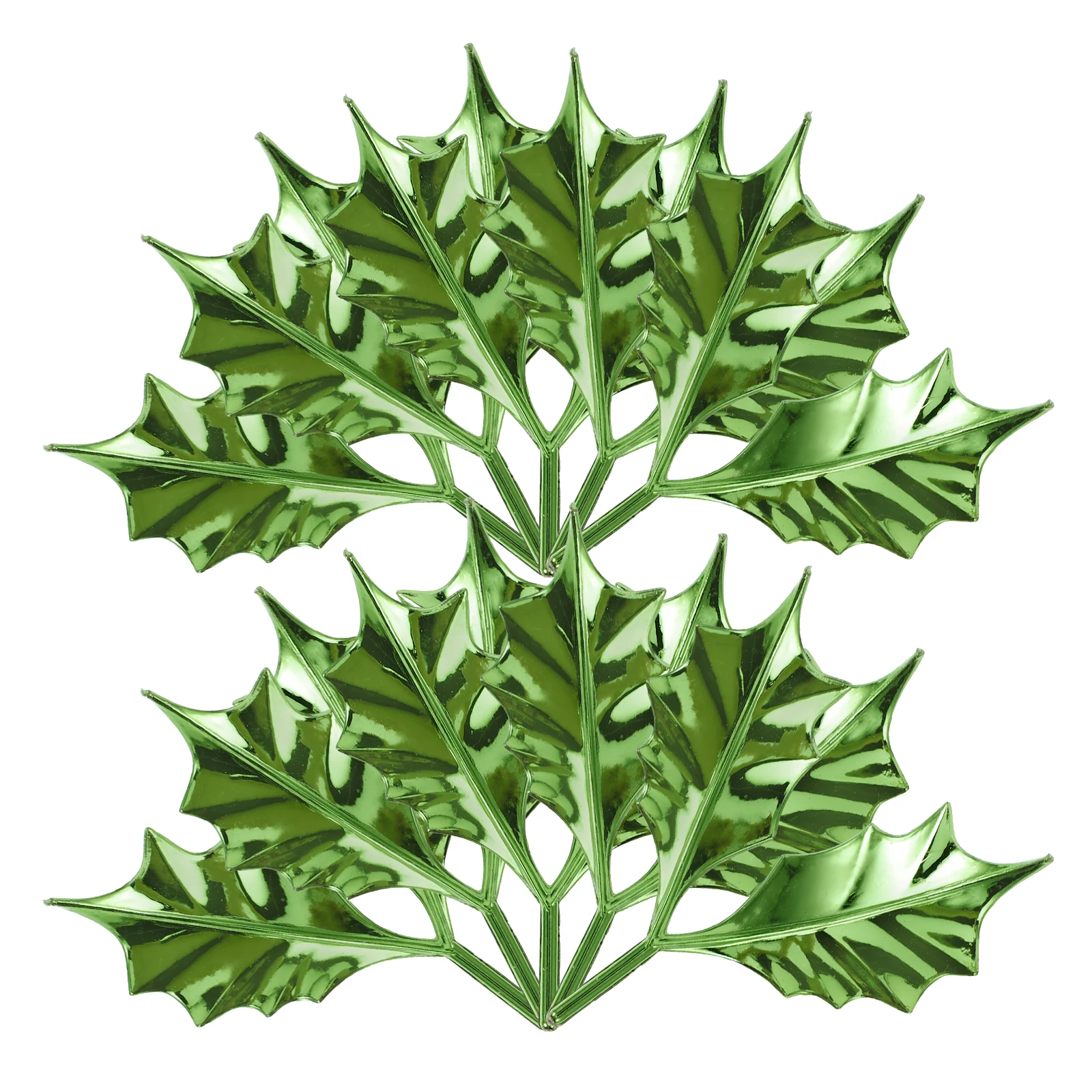 

50Pcs Christmas Holly Leaves Green Plastic Leaves for DIY Wreath Xmas Decorations Holiday Centerpiece Festive Room Aesthetic