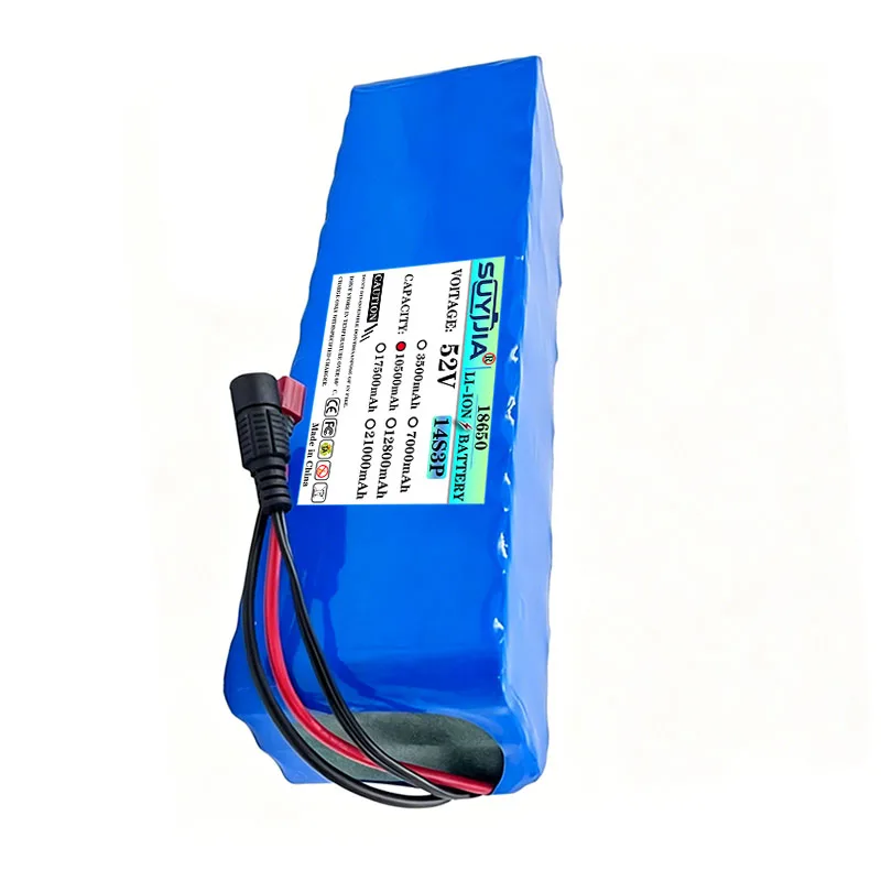 52V 10500mAh 14S3P 18650 Li-ion battery pack with 30A BMS 1000W protects various electric skateboard bikes