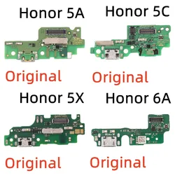 100% Original USB Charge Port Jack Dock Connector Charging Board Flex Cable For Huawei Honor 5A 5C 5X 6A 6X 7A 7X Play 6 7 8 20