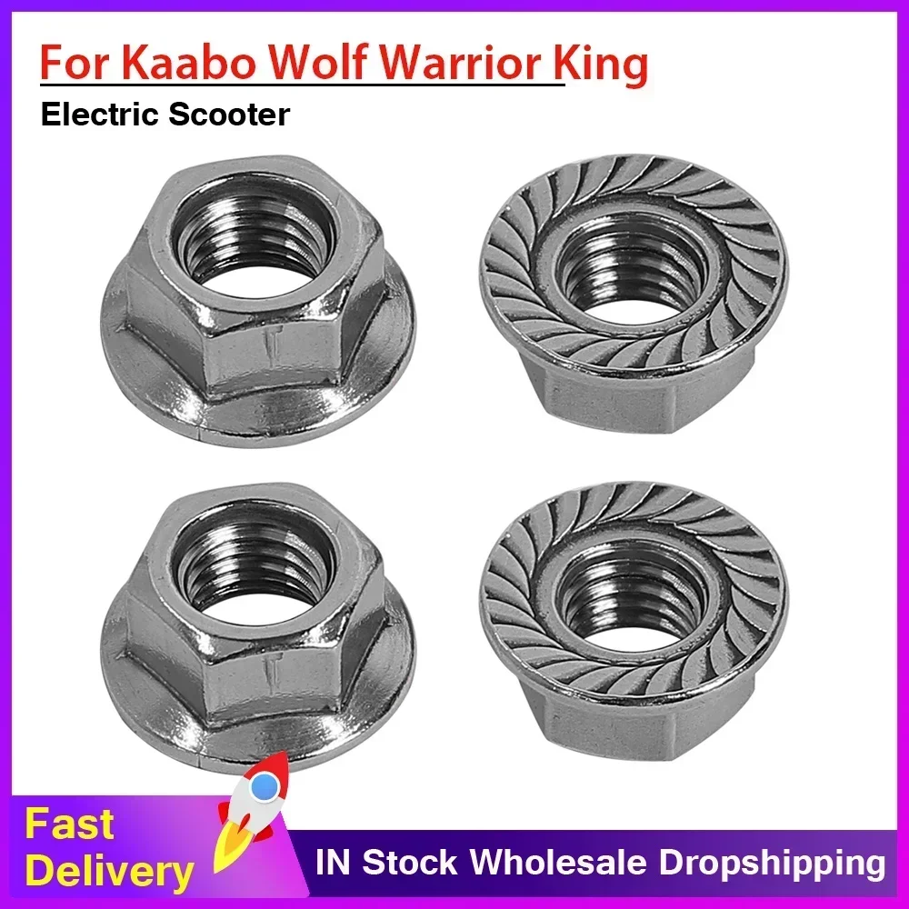 2/4PC Universal M14 Iron Flange Nut for ZERO 10X 11X VSETT 10+ Kaabo Wolf Warrior King Electric Scooter To Fix Motor Axle&Fork