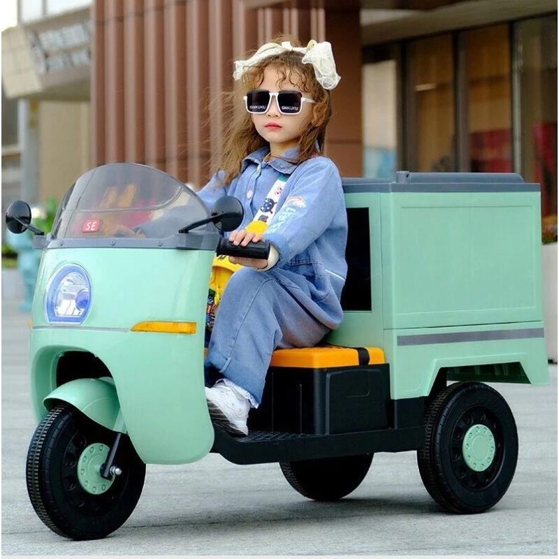 

Electric motorcycle, male and female children's express car, double drive large battery