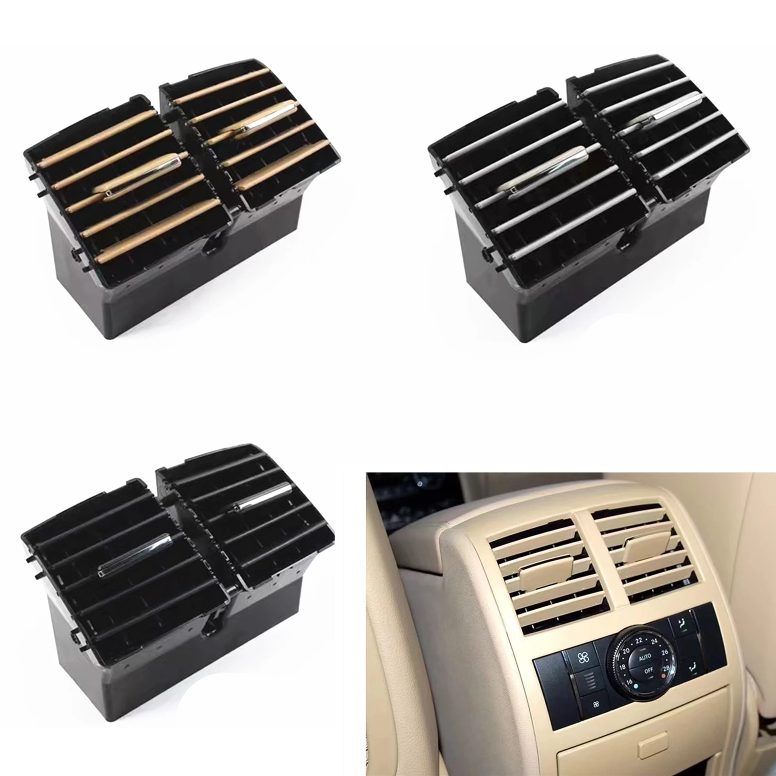 

Автомобильная внутренняя задняя центральная решетка вентиляционного отверстия кондиционера в сборе для Mercedes Benz W164 X164 GL ML Class 2006-2011