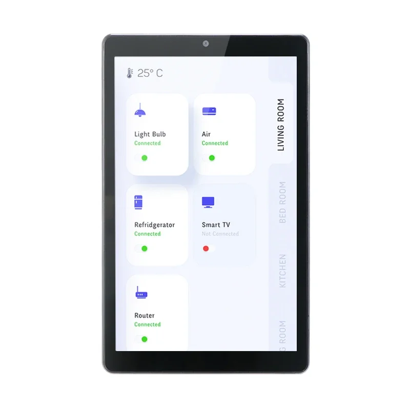 YC-SM08P Smart home Automation 8 inch Embedded control touch panel Android 11 tablet pc with rj45 poe