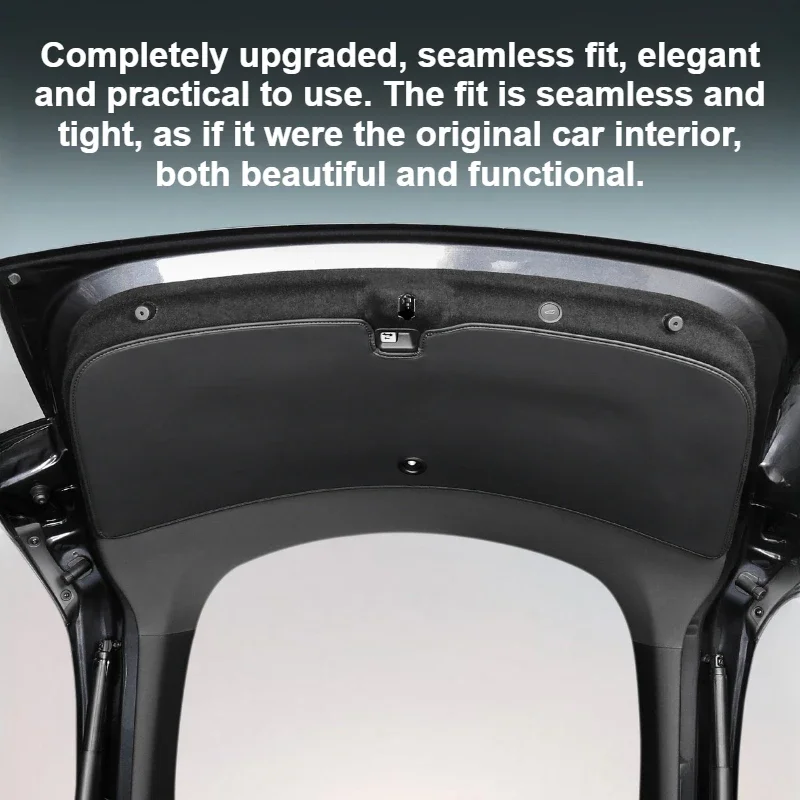 テスラ モデル3 ハイランド モデルY ジュニパー 2025 テールゲート保護レザーパッド トランクテールゲートマット インテリアトリム カーアクセサリー