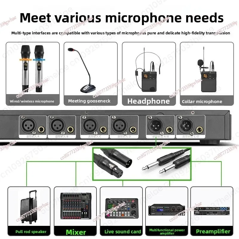 One-button intelligent fully automatic anti-howling feedback suppressor professional microphone frequency shifter home KTV stage
