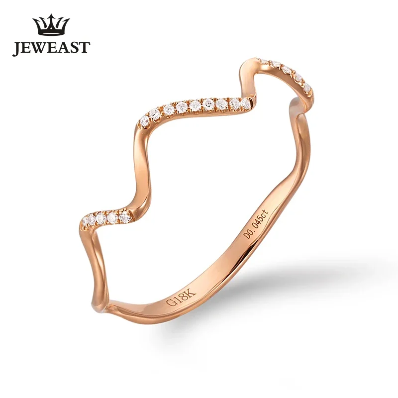 ENZO Natural Diamond 18K Pure Gold 2025 New Hot Selling Top Ring Women Heart Shape Ring For Ladies Woman Genuine Jewelry