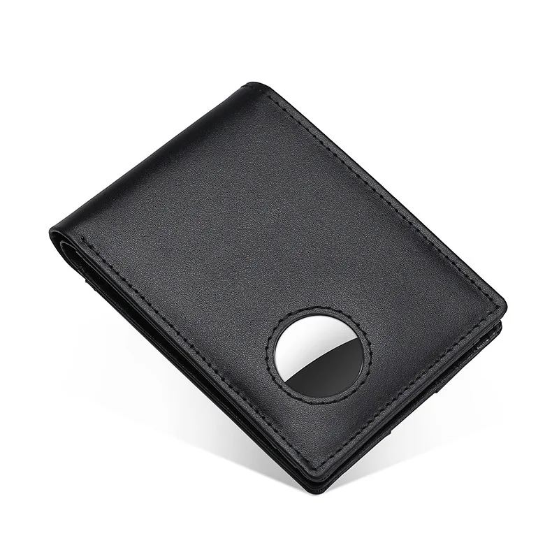 Carteira Masculina Retro Minimalist Men's AirTag Wallet RFID Wallet Multi Card Holder for Apple AirTag Genuine Leather Purse Men