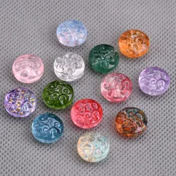 Cuentas sueltas de cristal para fabricación de joyas, abalorios coloridos hechos a mano con forma de Rondelle de 14mm, 10 piezas