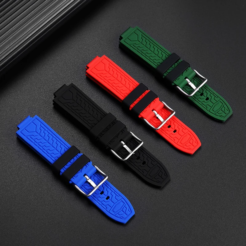 Bracelet for Citizen Photokinetic Energy Red Magic CC3039/3035 Green Magic  Waterproof rubber Men's Watch Starp Raised Silicone