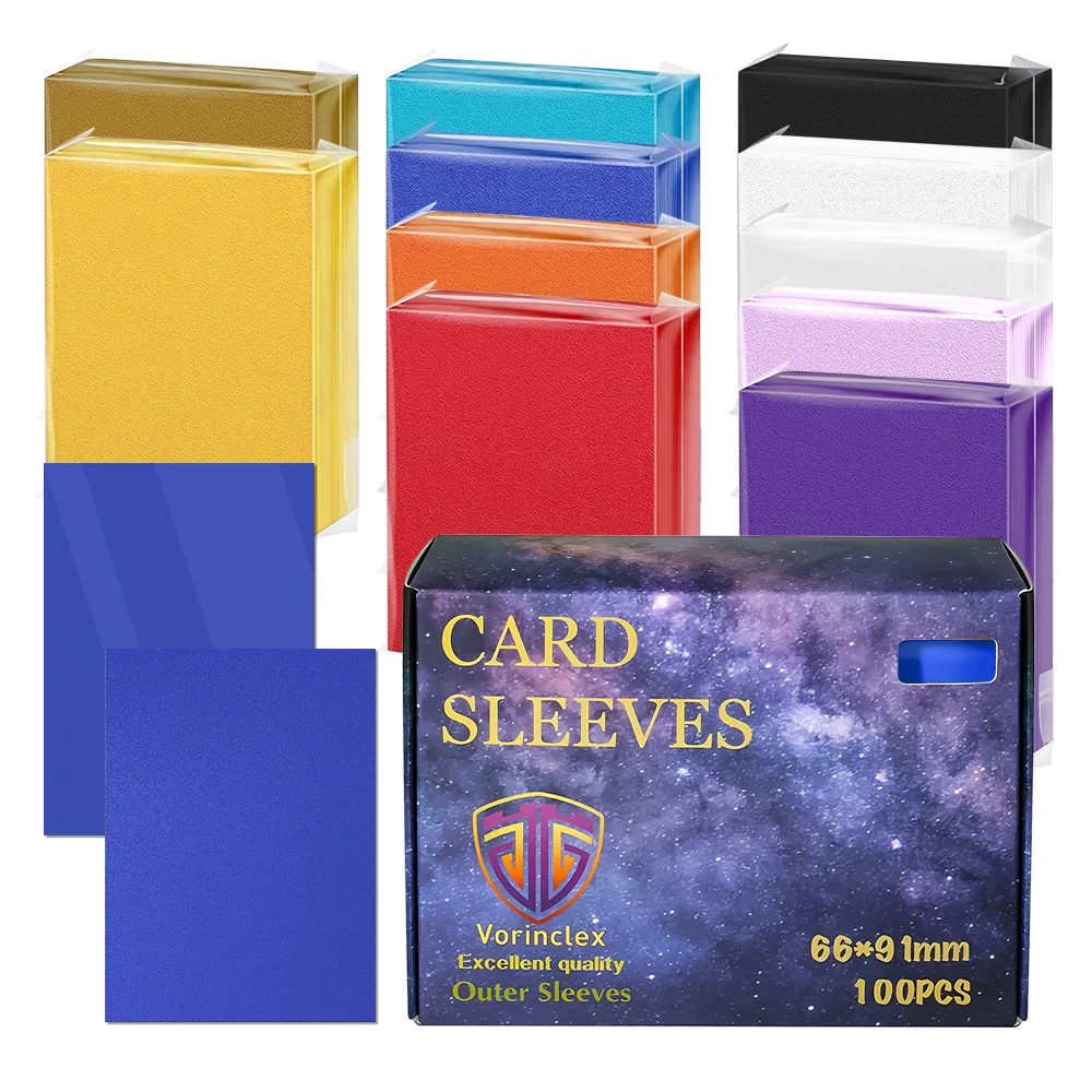 100PCS 66x91mm Standard Size Matte Card Sleeves TCG Trading Cards Protector For Tarot Shield Board Games Magical Cover MGT