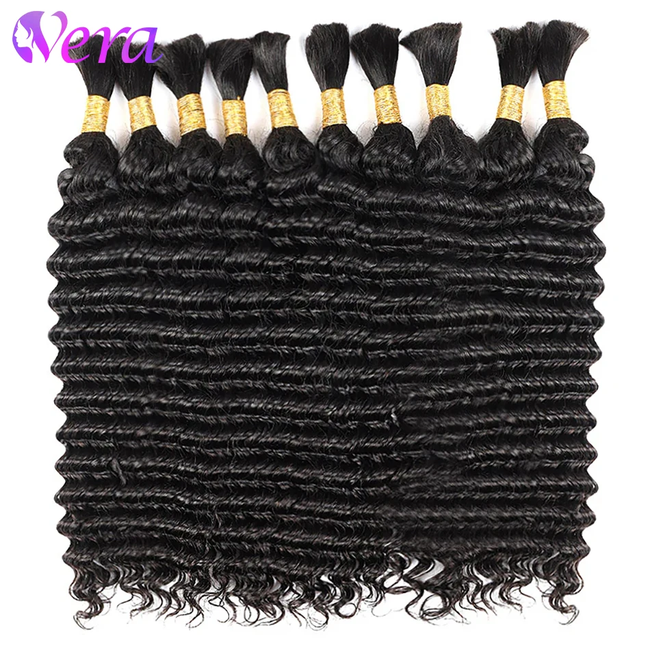 Bundles Raw Hair 100% Human Hair Bulk For Braiding Deep Curly Bulk Hair Vietnamese Human Hair Extensions No Weft Bundles