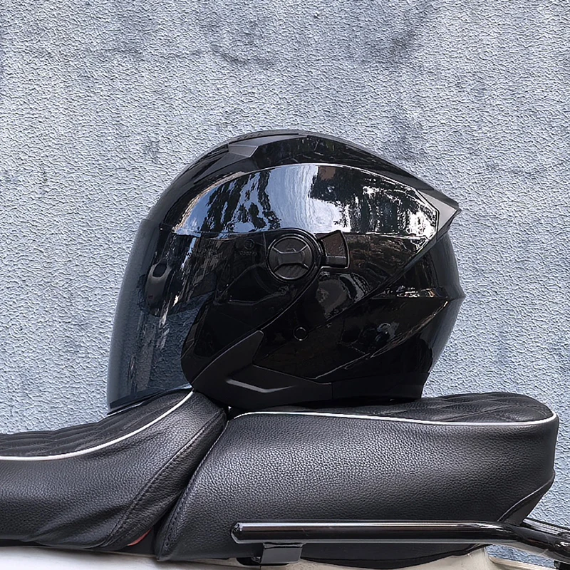 خوذة دراجة نارية ORZ، نصف وجه، مرآة مزدوجة، أزياء رجالية ونسائية لجميع المواسم، نصف خوذة، عالمية لجميع المواسم