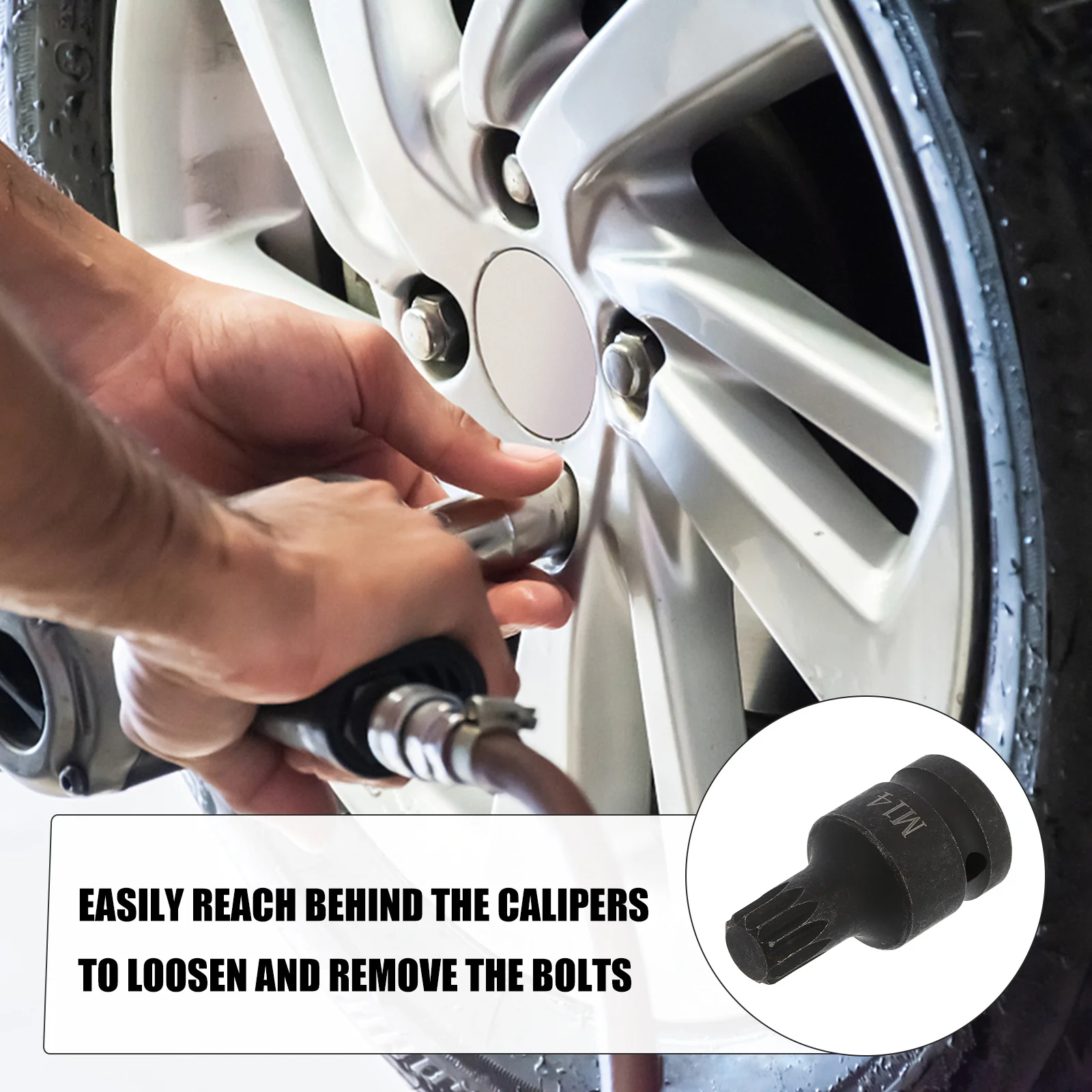 

Triple Square Socket Professional Car Brake Tool Compatible for Q7 Increase Strength Steel Auto Socket