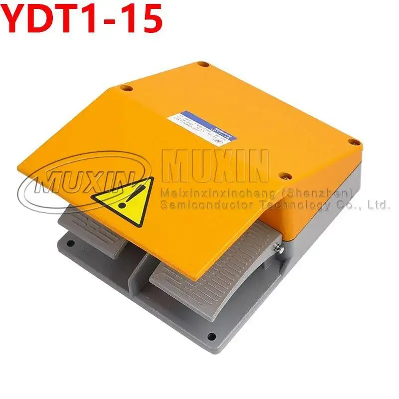 Tread YDT1-15 Foot Switch Pedal Sier Contact Aluminum Shell Gray Double Feet Hine Tool Accessories