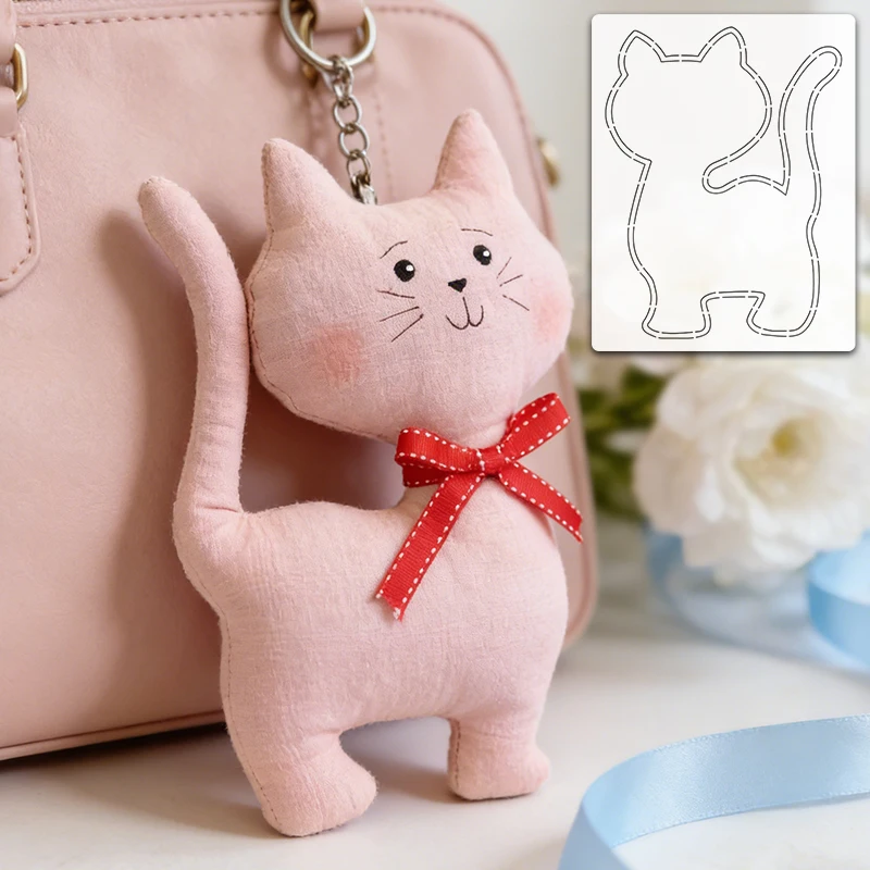 Cute Cat Quilting Template for DIY Projects