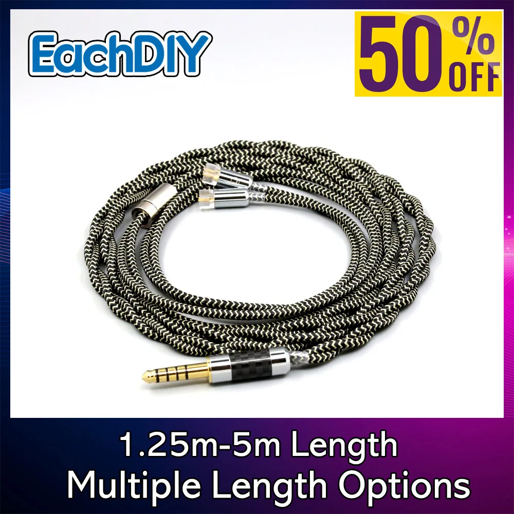 

Плетеный 2-жильный кабель для наушников 2,8 мм с оплеткой Litz OFC для UE11, UE18 Pro, QDC, Gemini, Gemini-S, Anole V3-C, V3-S, V6-C, 8053