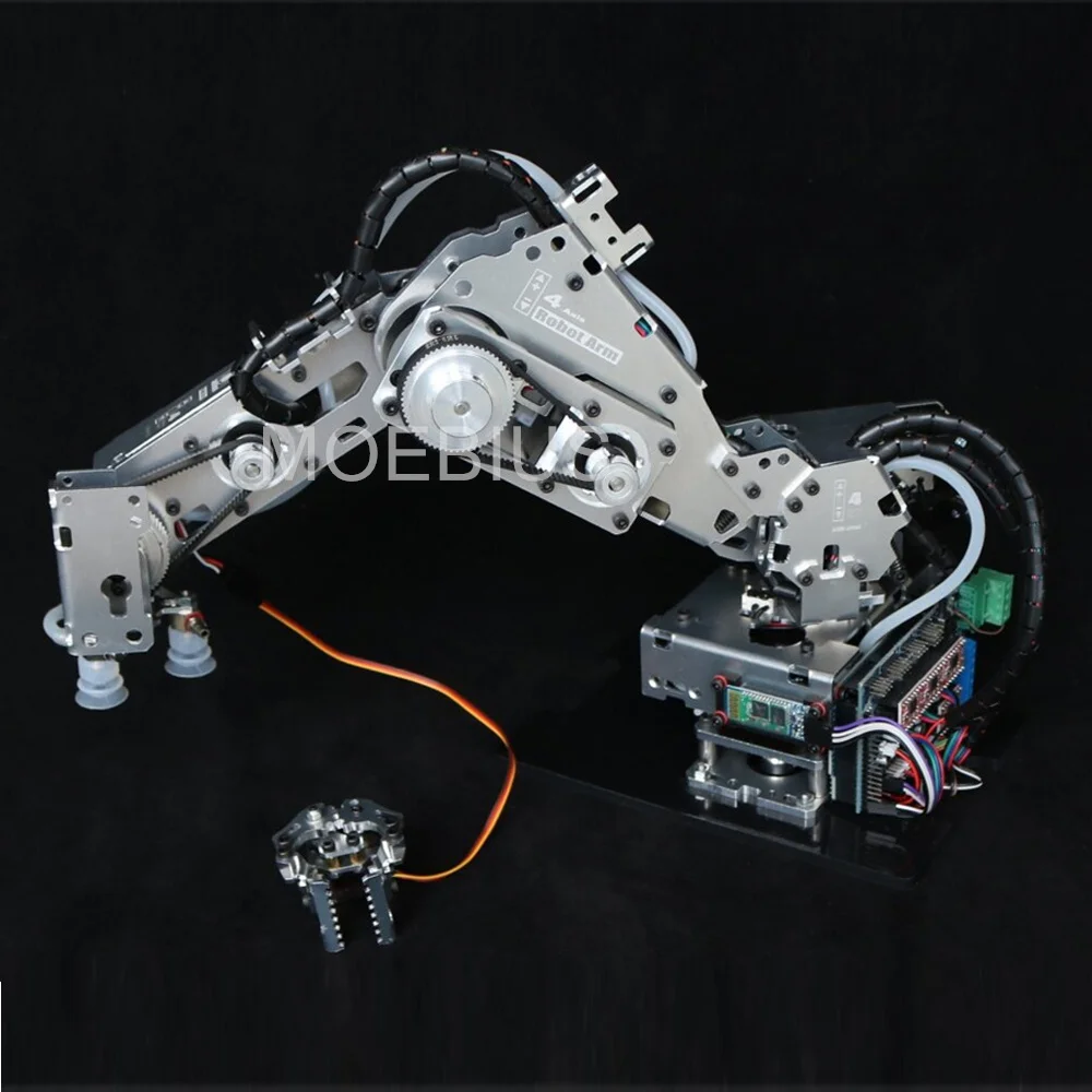 2026 Big Load Arduino 4 DOF Suction Pump Robot Arm with Planetary Gear Reduction Motor Industrial Teaching Robotics