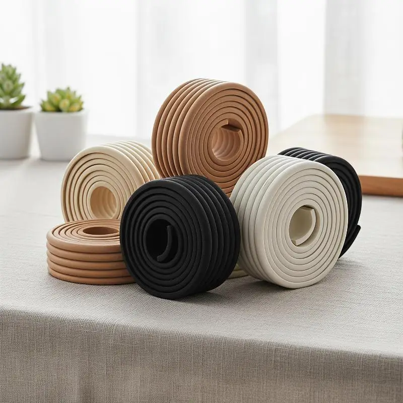 W Shaped Baby Safety Edge Bumper Strip Thick Soft High Elastic Cushion for Nursery Furniture Table Corner Guard