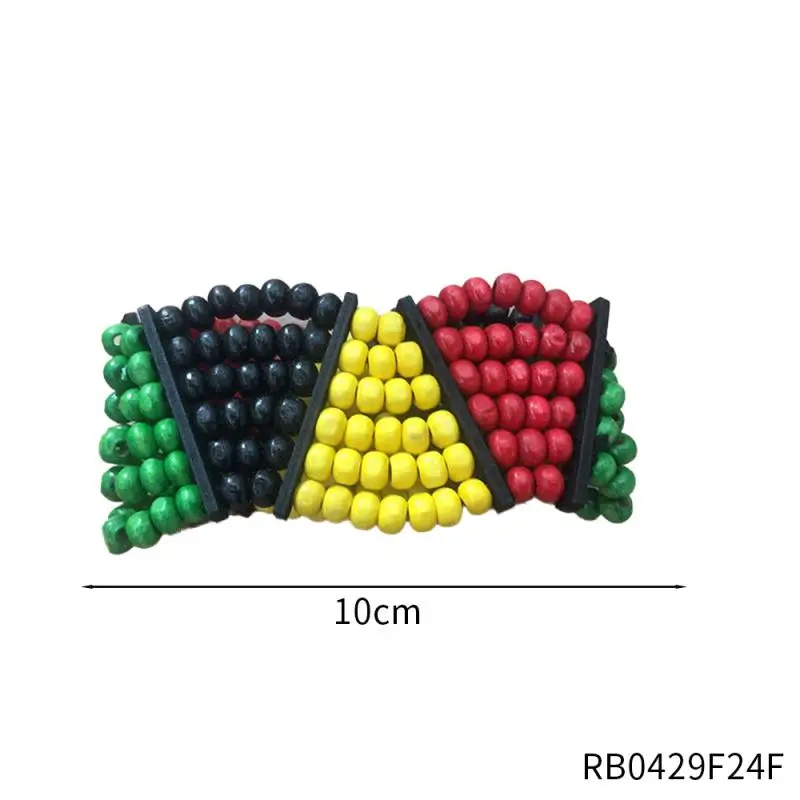 7 Jamaican Ladies Jewelry Set Rasta Headband Oversized Square Sunglasses Rasta Beaded Bracelet Is Suitable For Ladies And Girls