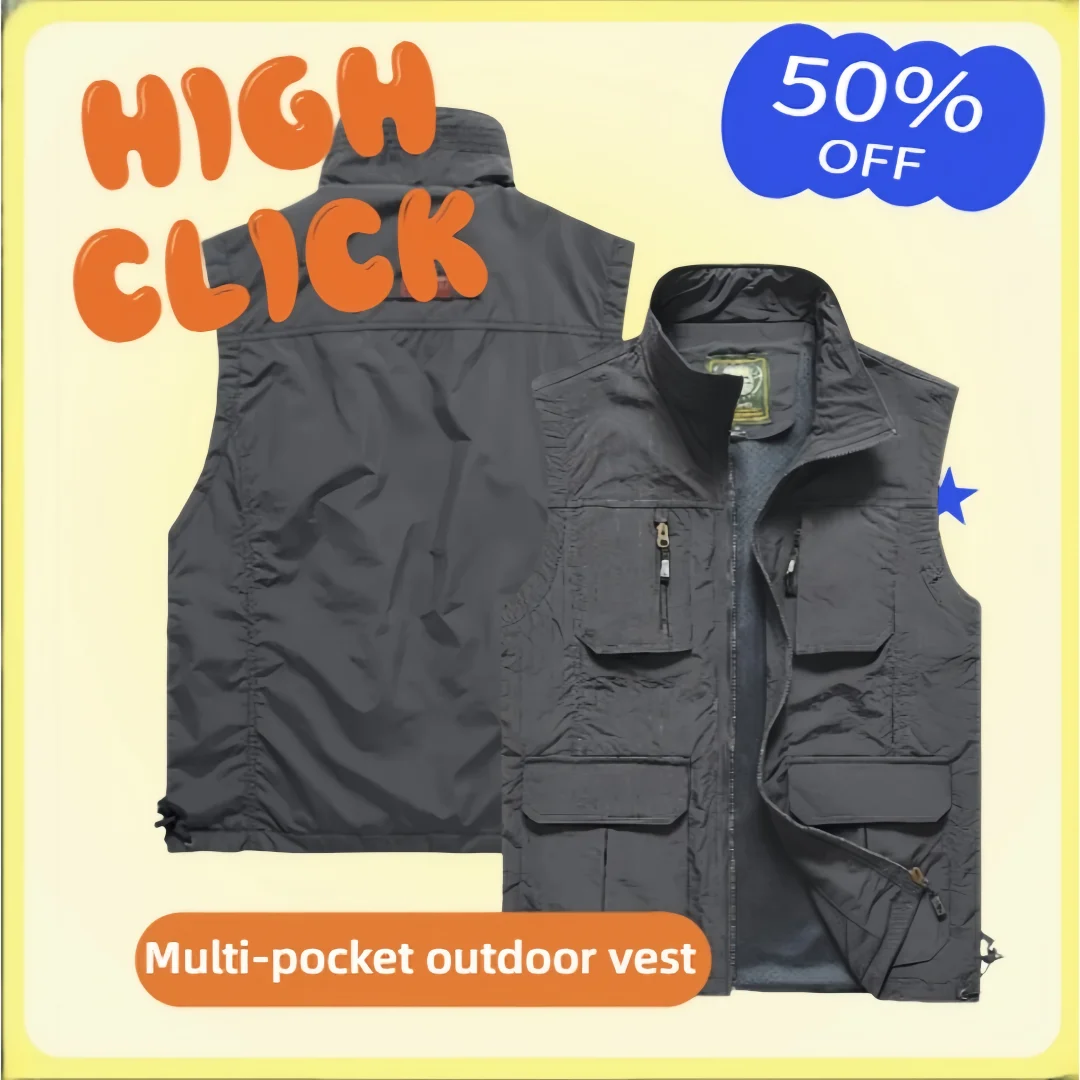 

Новая мужская жилетка 2026 года: быстросохнущая, тонкая, для активного отдыха, рыбалки и фотографии, с множеством карманов, легкая, дышащая, комфортная.