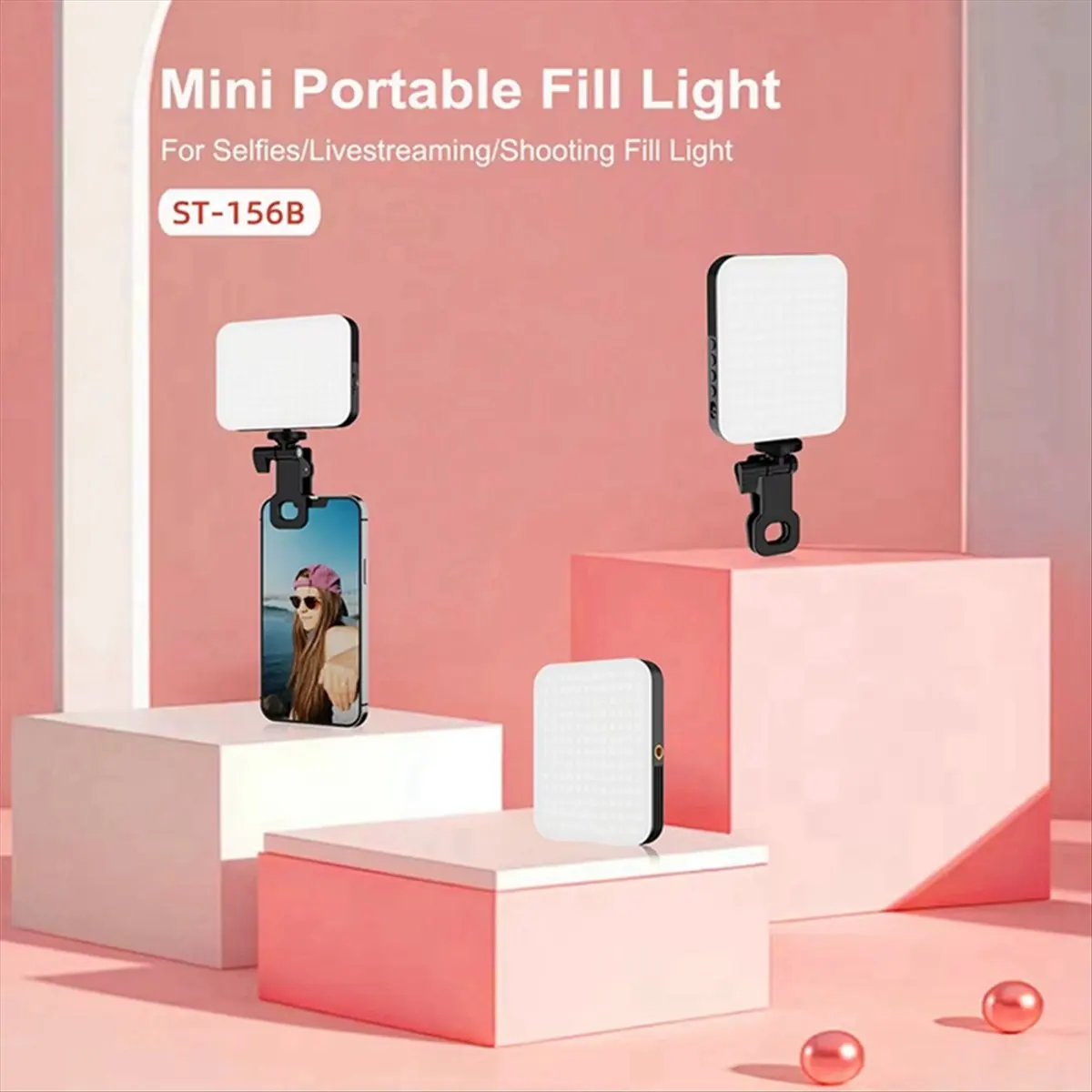 *HOPE Pocket Fill Light 5000 MAh 10 Levels Ajusted 3 Light Modes Portable Mini Selfie Light for Computer Mobile Phone